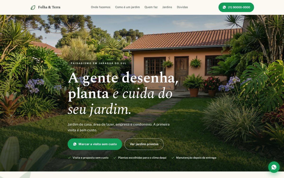 Modelo de site para paisagismo